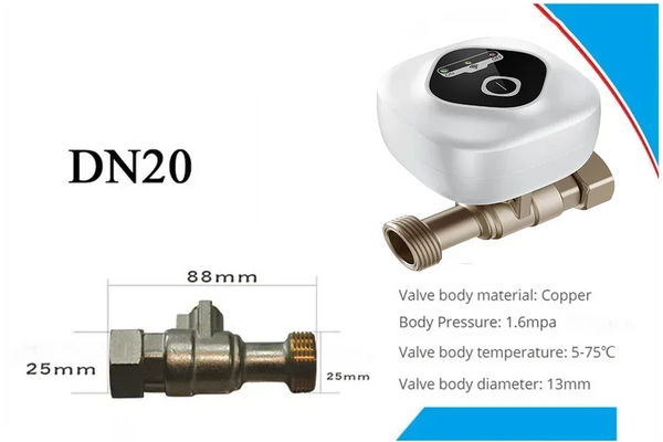eWelink APP WiFi Smart Valve Water Gas Shutoff Automated Ball Valve DN15/DN20/DN25 Wireless Control For Alexa Google Alice