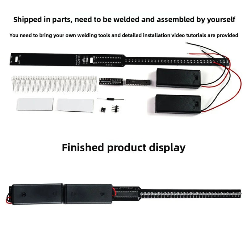 Shake Stick ElectronicDIYKit 32BitLEDFlashing light51Single-chip Microcomputer Production Board Soldering Practice Kit