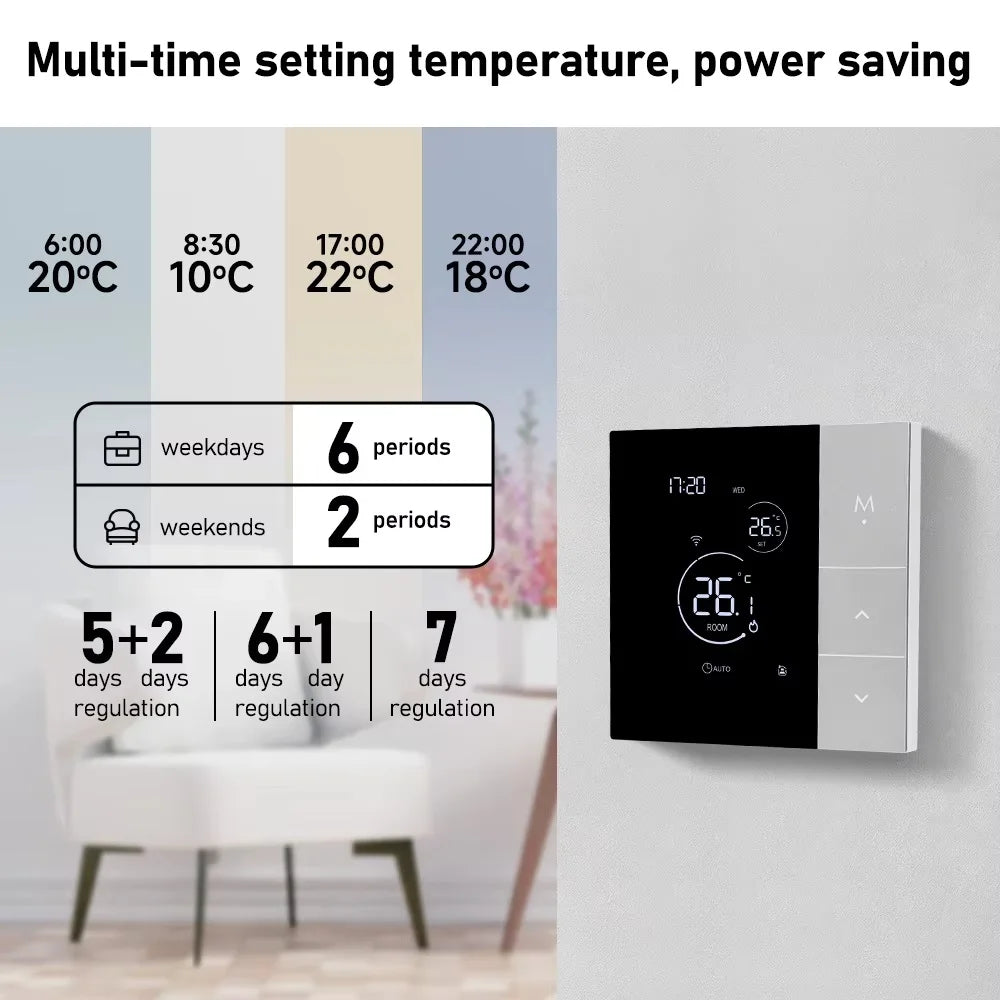 WiFi Thermostat Tuya Smart Home Thermoregulator For Boiler/Electric/Underfloor Heating Temperature Controller Alice Alexa Google