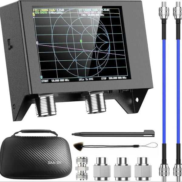 Analisador de antena nanovna SAA-2N vna 50khz-3ghz analisador de rede vetorial lcd de 4 ", parâmetros de medição s de medição hf vhf uhf