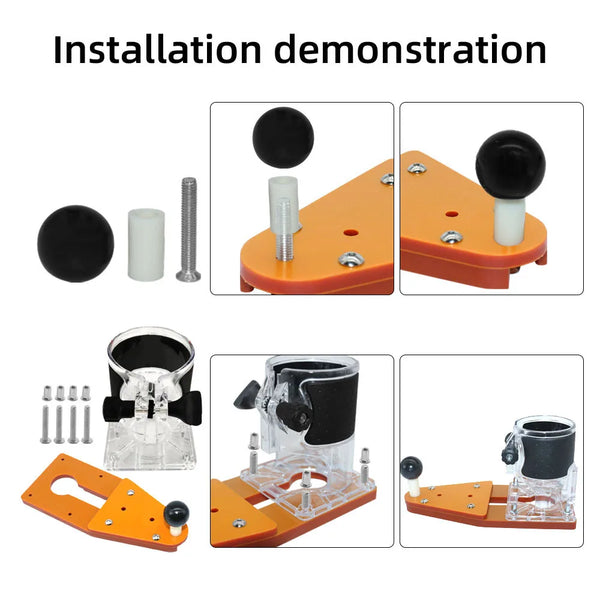 Router Circle Cutter Jig  Electric Hand Trimmer Accessory Tool Set Kit for Wood Router Milling Slotting Trimming Machine  Tools