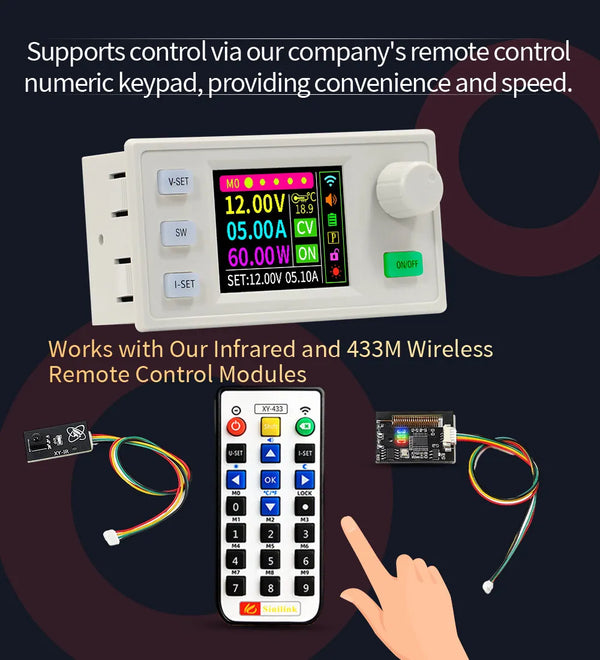 XY8030S 2400W 30A Buck DC Digital Power Supply Adjustable Step-Down Converter MPPT Charging 12-90V To 0-80V WIFI 485 IR 433 Set