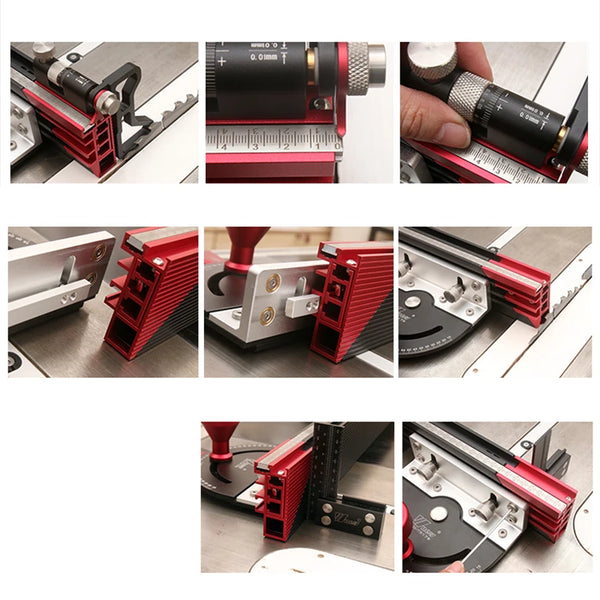 Miter Gauge with Scalable 850mm Fence Adjustable Table SawAngle Miter Gauge  for Inverted Carving Machine Woodworking Tool