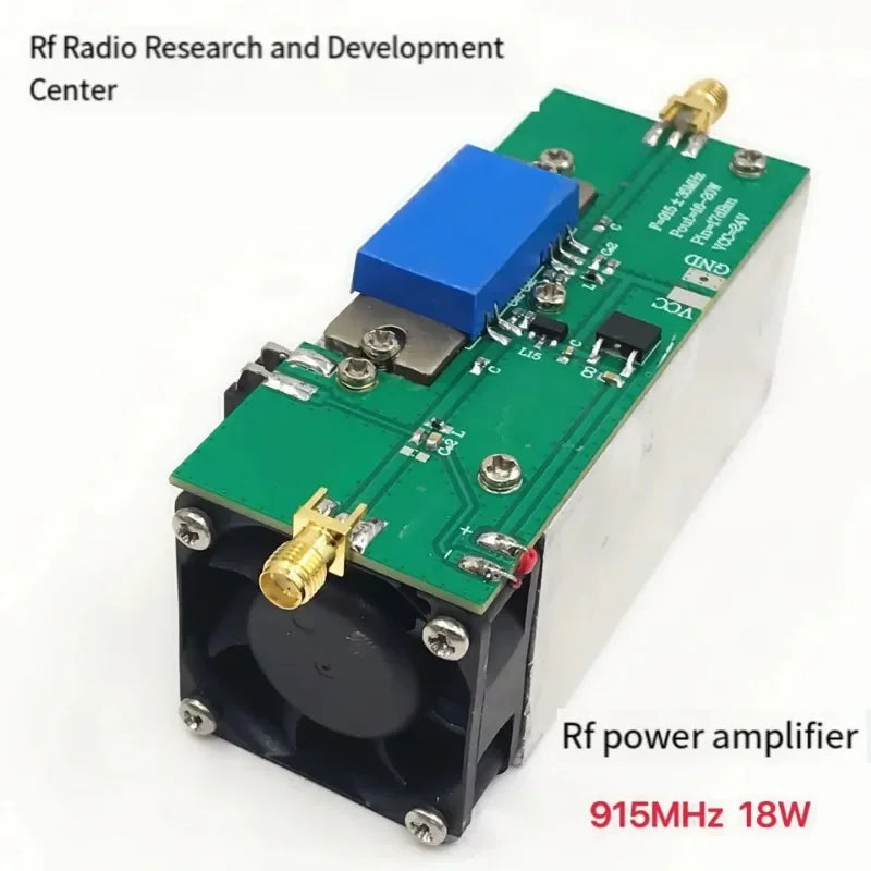 RF Power Amplifier 915MHz 18W RF Power Amp with Heat Sink for Ham Radio 24V-28V product image
