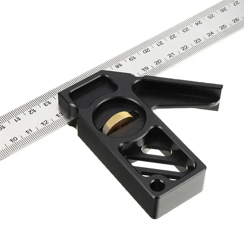 300mm Ruler Adjustable 45 90 Angle Positioning Block Gauge Line Marking Gauge Scriber DIY Carpentry Scribing Measuring Tools