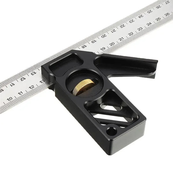 300mm Ruler Adjustable 45 90 Angle Positioning Block Gauge Line Marking Gauge Scriber DIY Carpentry Scribing Measuring Tools