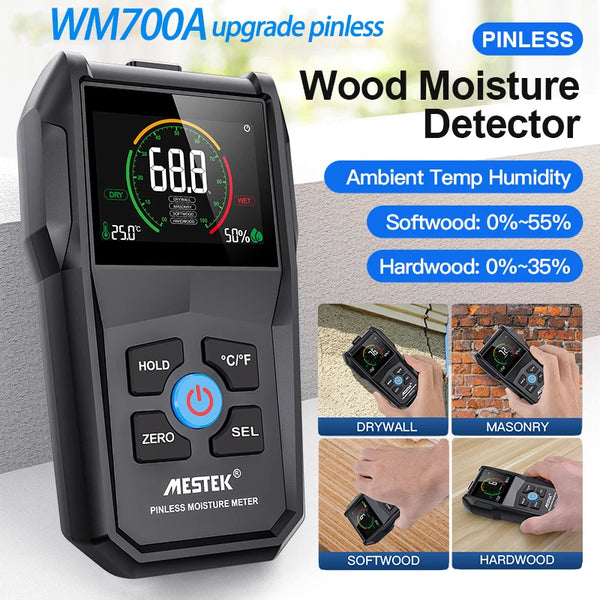 Mestek Digital Wood Moisture Meter 0~99.9% Wood Moisture Meter LCD Display Water Wood detail image 7