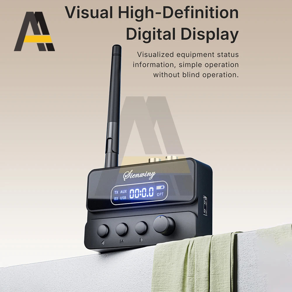 Bluetooth 5.3 Audio Transmitter Receiver S3 2-in-1 HiFi Wireless Adapter With Lossless Digital Audio For Home Theater System