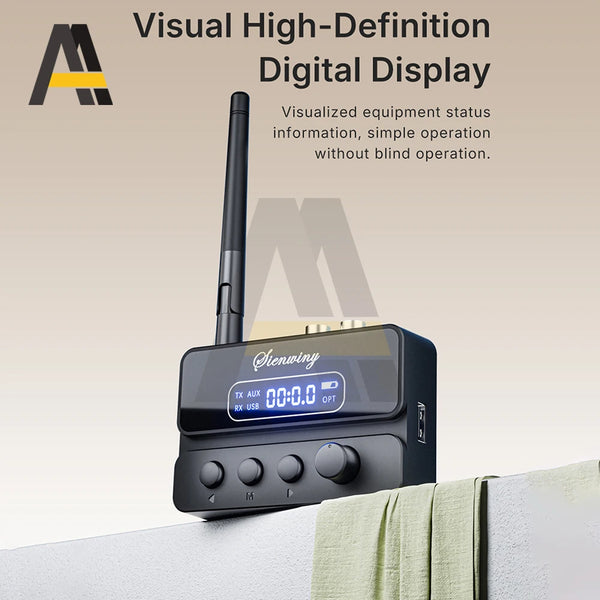 Bluetooth 5.3 Audio Transmitter Receiver S3 2-in-1 HiFi Wireless Adapter With Lossless Digital Audio For Home Theater System