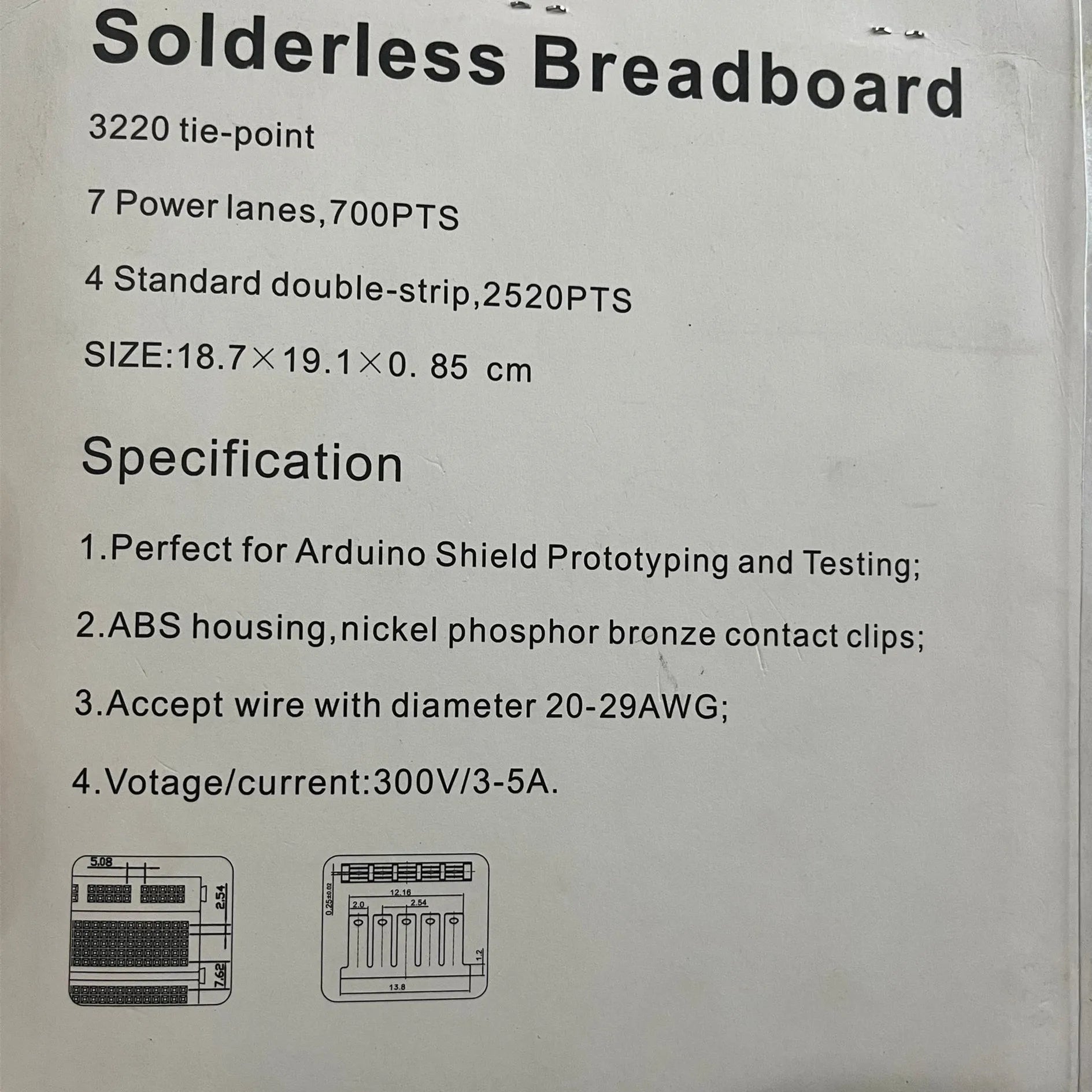 1pcs 3220 Holes Solderless Breadboard Solderless Circuit Test Board ZY-208 MB-102 Four detail image 4