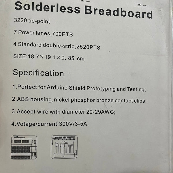 1pcs 3220 Holes Solderless Breadboard Solderless Circuit Test Board ZY-208 MB-102 Four detail image 4