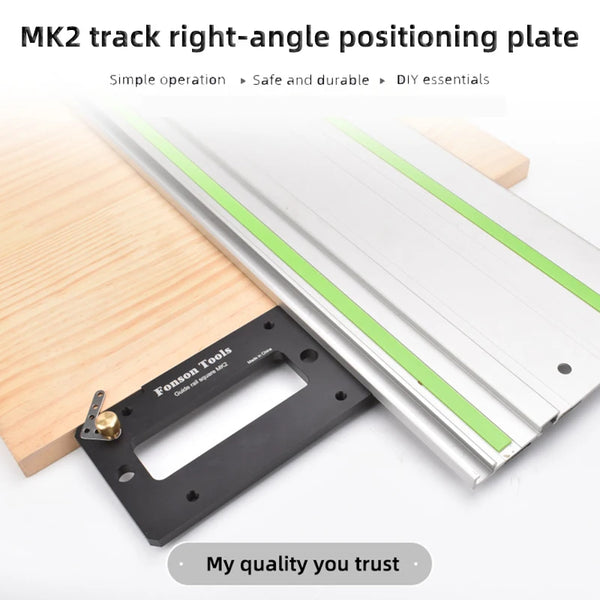 Circular Saw Track Saw Square Guide Rail Clamp 90 Angle Stop Right Angle Position Plate for Festool & Makita Rail Accessory Tool