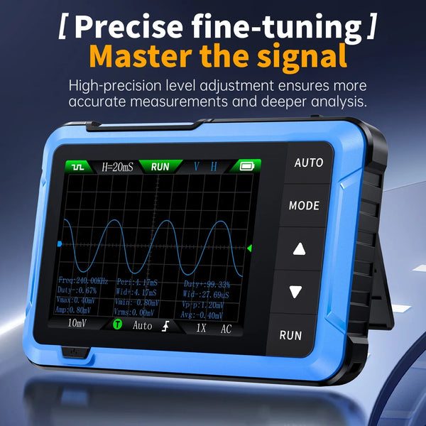 FNIRSI DSO510 New Mini Digital Oscilloscope 2in1 Signal Generator 48MS/s 10MHz  Sampling Rate Electronics Reparie Tools