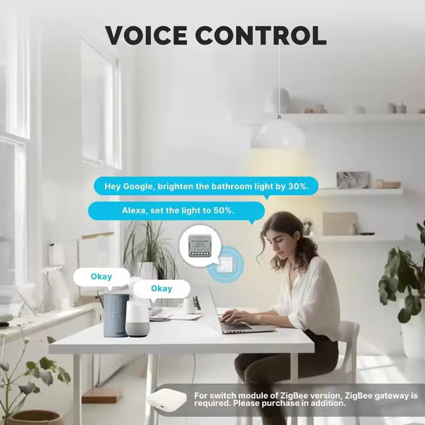MOES Tuya Mini WiFi/Zigbee intelligens kapcsoló/fényerőszabályzó modul DIY modul fénykapcsoló 1/2 bandás távirányító Work Alexa Google Home