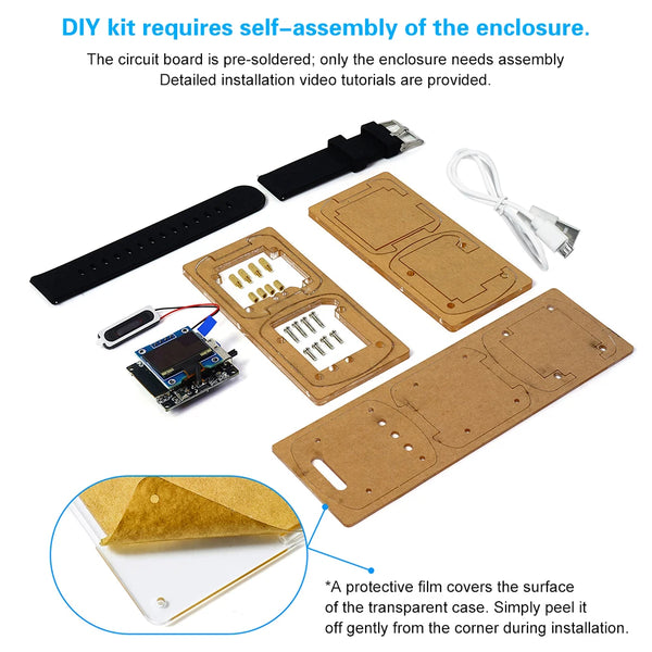 Xiaozhi AI Electronic Voice Watch Kit Artificial Intelligence Conversation ESP32 S3 N16R8 Development Board OLED Screen AI Robot