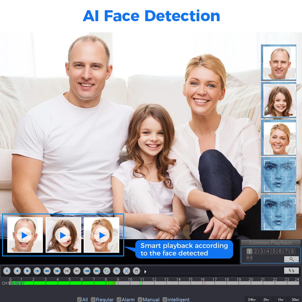 Hiseeu 5MP 8MP 4K POE IP Camera ONVIF CCTV Surveillance Dome Surveillance Camera Two Way Audio Face Detection Night Vision Cam