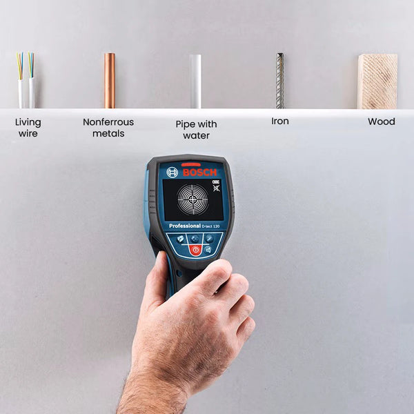 Bosch D-TECT 120 Wall Metal Detector Stud Finder Professional Digital Display Wall Radar Scanner for Cable Water Pipe Wood Metal