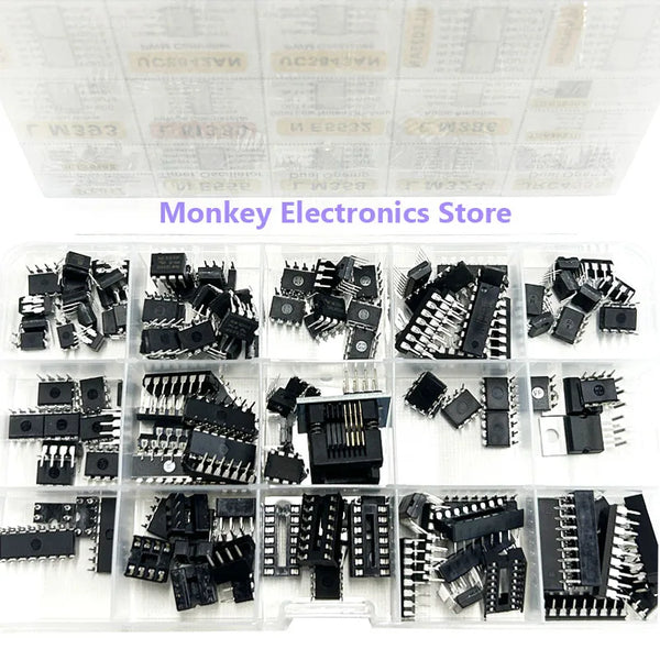 150pcs Integrated Circuits Chips Boxed PC817 ICL7660 NE555 LM358 JRC4558 LM393 LM339 Repair Appliances Send Clip Send Adapter