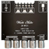 MT21 Placa amplificadora de subwoofer Bluetooth 5.0 de 2.1 canales, 50W x 2 + 100W, amplificador de audio estéreo, amplificador de graves, AUX.