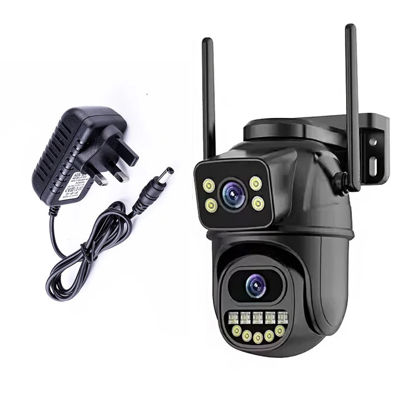 4K 8MP HD WIFI PTZ IP Cam 4X Zoom Dual Screen Auto Tracking Home Security Outdoor 4MP CCTV Surveillance ICSEE APP