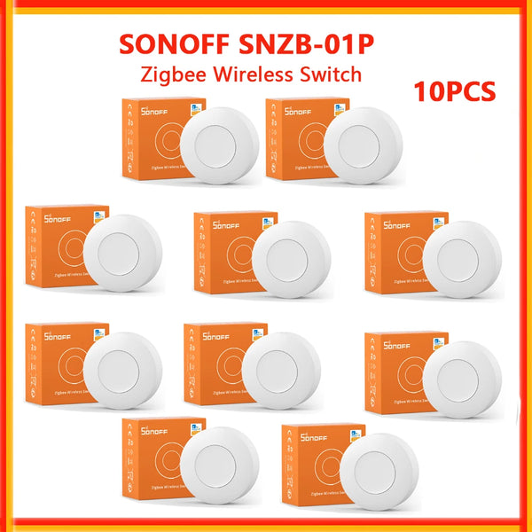 SONOFF SNZB-01P Zigbee Wireless Switch Custom Button Action Trigger Alexa Routines Emergency Button Smart Home Automation Module