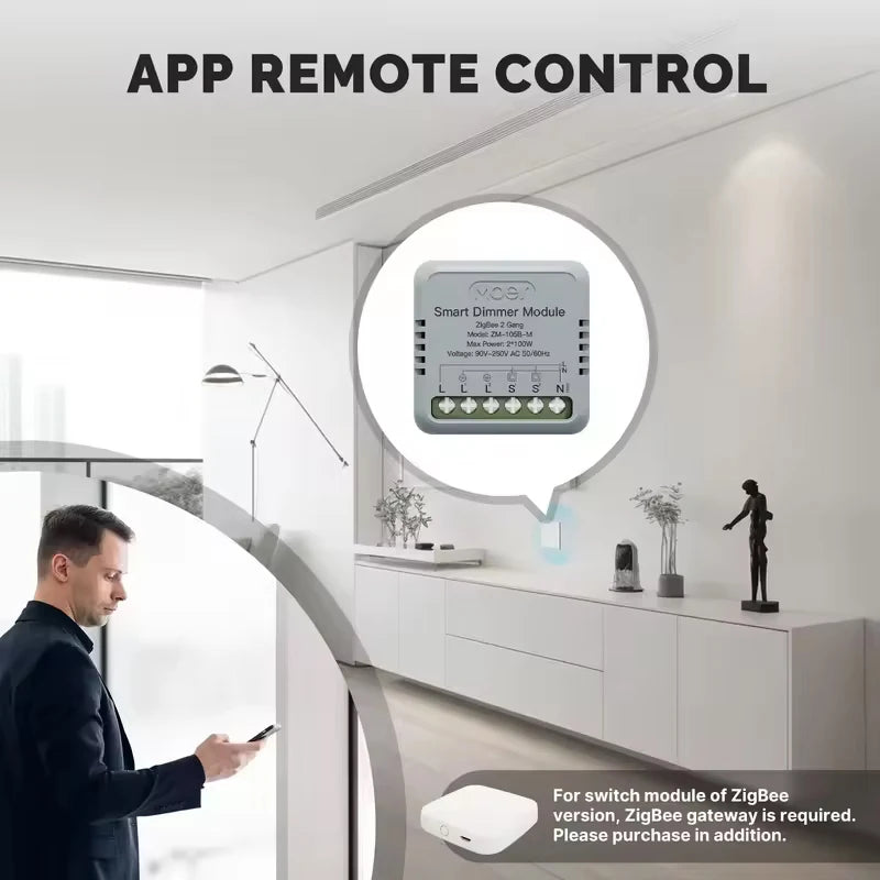 MOES Tuya Mini WiFi/Zigbee intelligens kapcsoló/fényerőszabályzó modul DIY modul fénykapcsoló 1/2 bandás távirányító Work Alexa Google Home