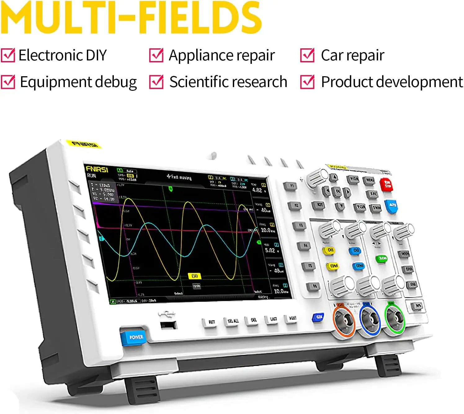 FNIRSI 1014D Oscilloscope 2 in 1 Digital Oscilloscope DDS Signal Generator Tool 100MHz*2 Analog Bandwidth 1GSa/s Sampling Rate