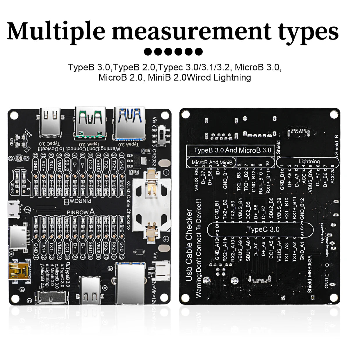 USB Cable Tester Type-C Type-B Micro Short Circuit Switch Test Board Data Cable Anomaly detail image 5