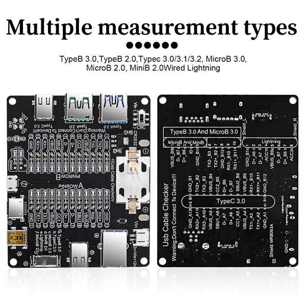 USB Cable Tester Type-C Type-B Micro Short Circuit Switch Test Board Data Cable Anomaly detail image 5