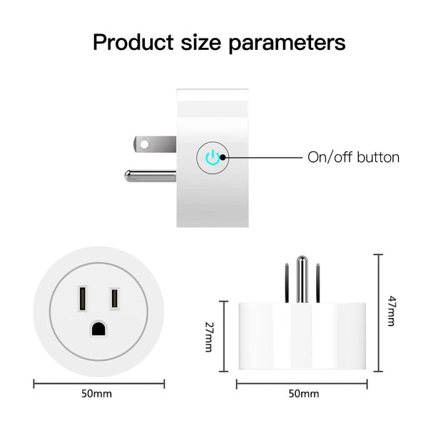 MOES Smart Plug WiFi, Brightness & Timer Control, Works with Tuya App, Alexa Google Voice Control, EU/UK/US Plug