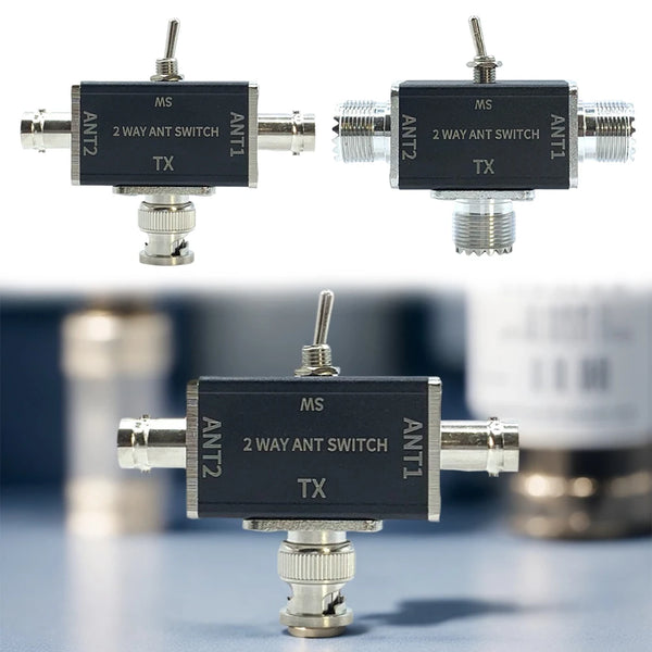 2 Way CB/HAM Antenna Coax Switches 1 Input & 2 Outputs 100W 0-50MHz Manual Coaxial Antenna Switches Antenna Switches