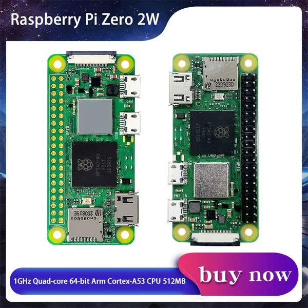 Raspberry Pi  Zero 2 W Zero 2W-Solder Quad-core 64-bit Cortex-A53 Bluetooth BLE & WiFi Optional Zero 2W with Pin Header