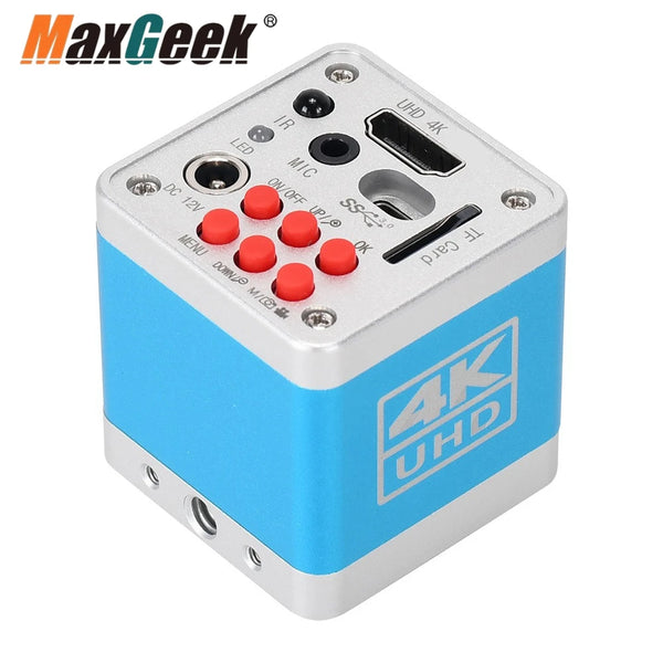 Maxgeek HAYEAR HY-6110 4K UHD digitális mikroszkópos kamera HDMI-kompatibilis kamera USB ipari elektronikus kamera 32G TF kártyával