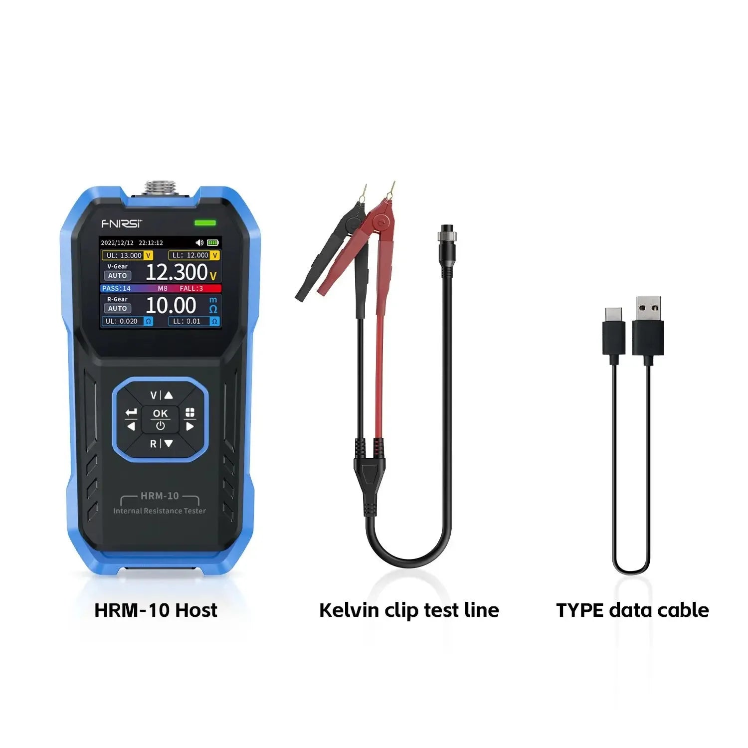 FNIRSI  HRM-10 Battery  Voltage Tester Tool Internal Resistance18650 Lithium Aluminum Acid Capacity  Car Battery  Electric  Tester