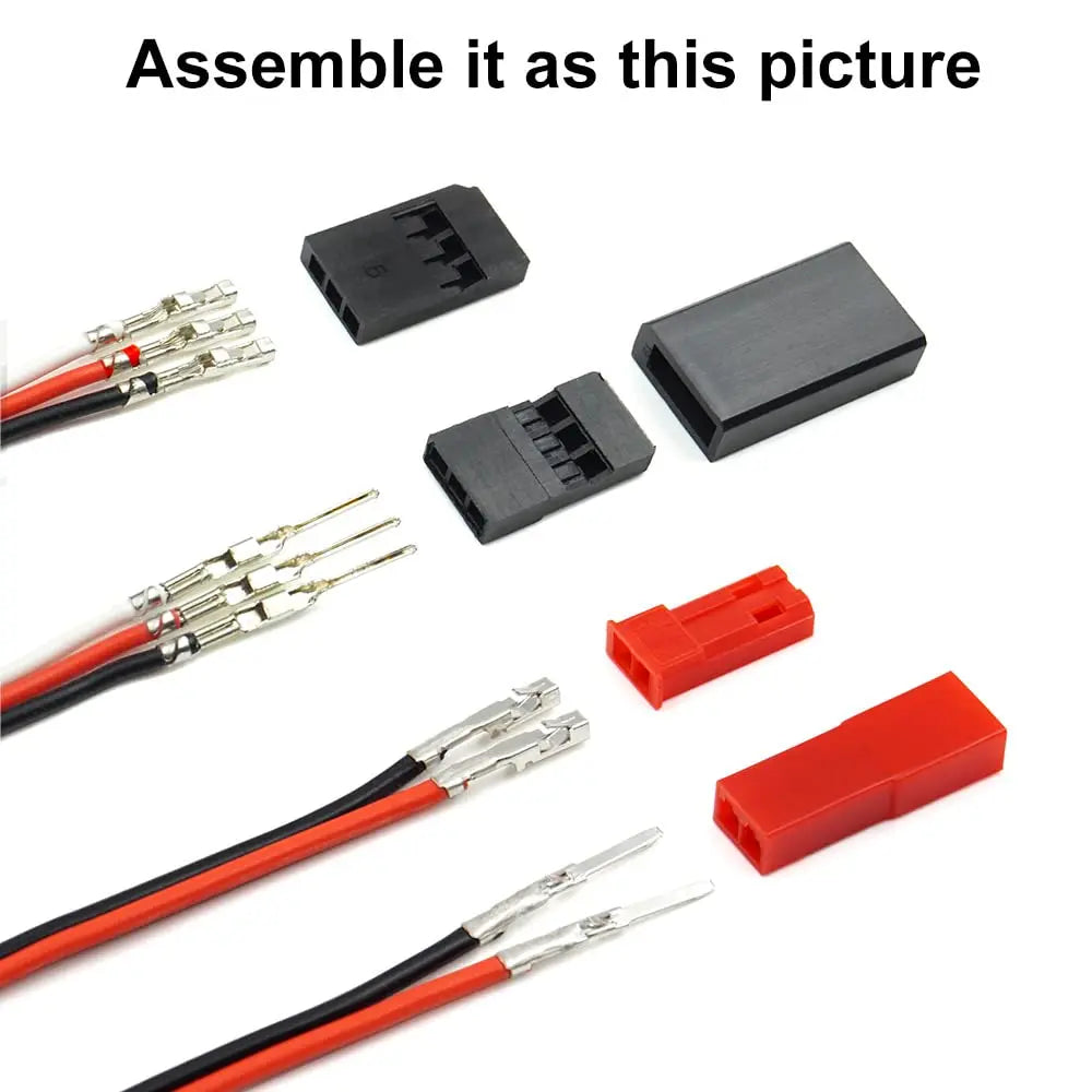 40 Sets Servo Plug Male Female Connector Crimp Pin Cable Kit Compatible JST SYP Futaba for Hitec Spektrum RC