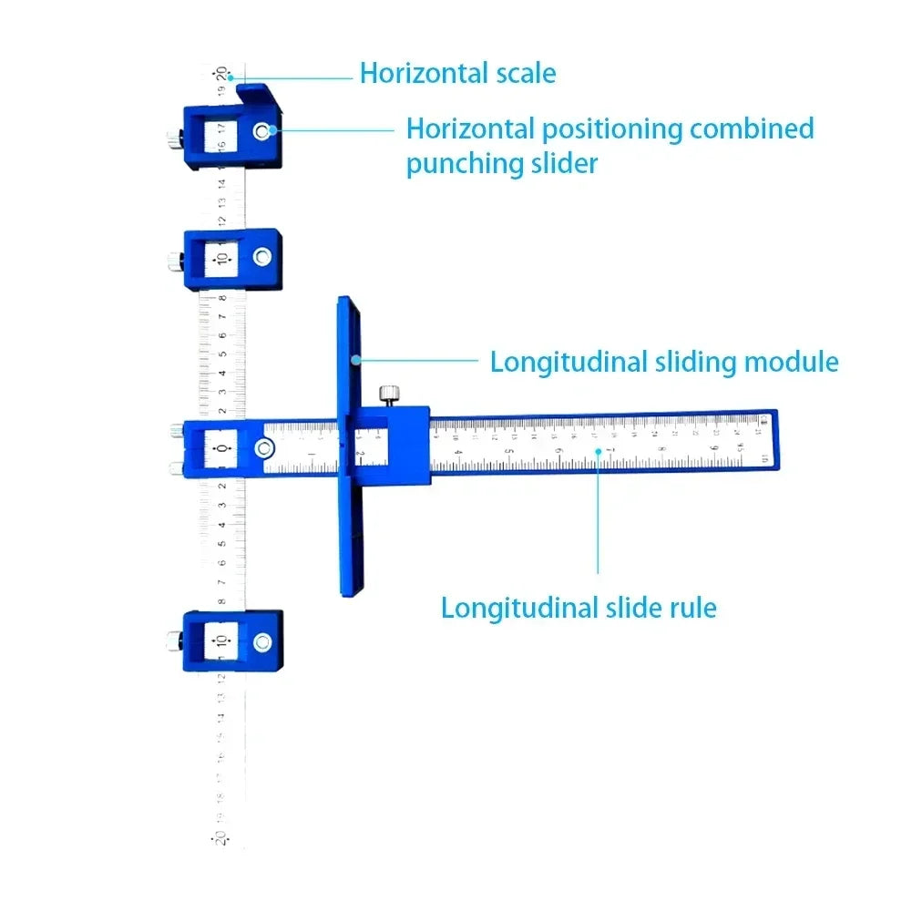 Location Drill Bit kit Woodworking Multi-purpose Drill Punch Jig Drill Guide  Cabinet Handle Knob Furniture Template hand tool