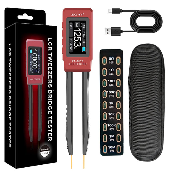 ZOYI ZT-MD2 Intelligent Tweezers Lcr Digital Bridge Tester One Click Measurement Of Resistance Capacitance, And Inductance