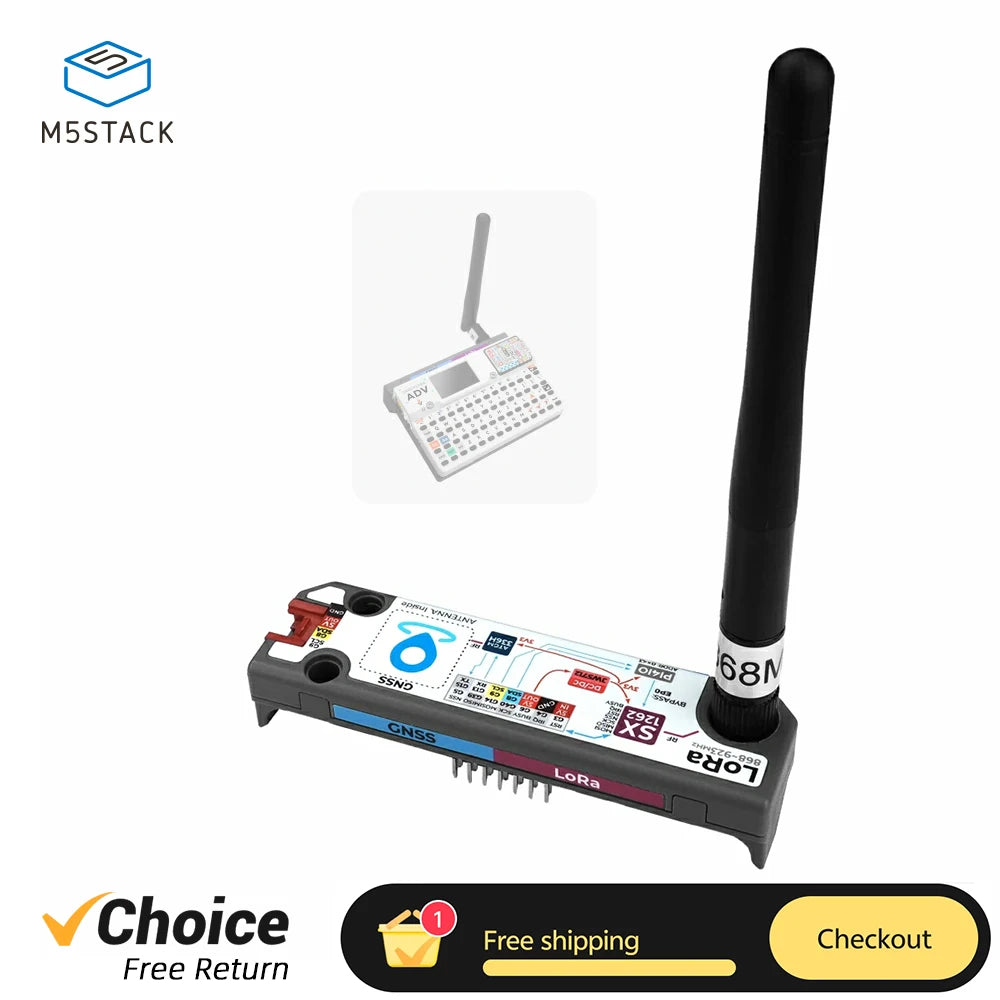 M5Stack Cap LoRa-1262 for Cardputer Adv SX1262 LoRa Module Frequency 868 to 923 MHz SMA Antenna Support G product image