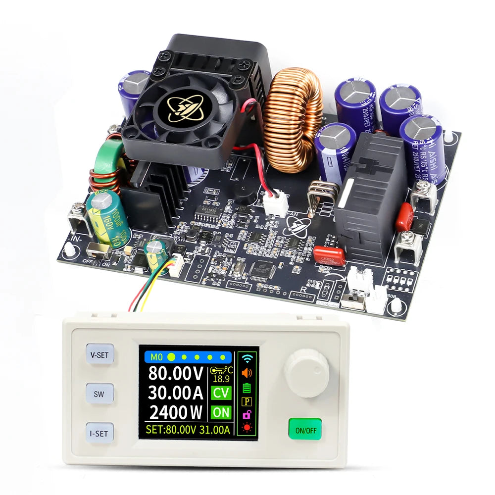 XY8030S 2400W 30A Buck DC Digital Power Supply Adjustable Step-Down Converter MPPT Charging 12-90V To 0-80V WIFI 485 IR 433 Set