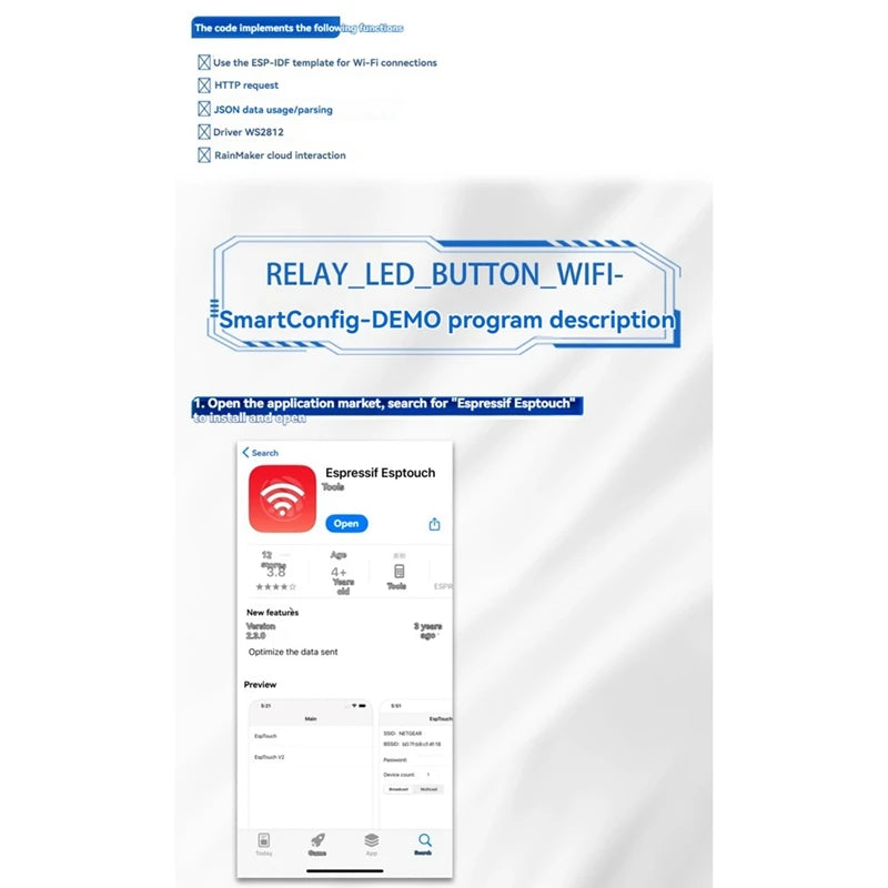 Y42A-8 Channel Relay Module 30A DC7-28/5V WIFI Bluetooth Relay Module ESP32-WROOM Development Board