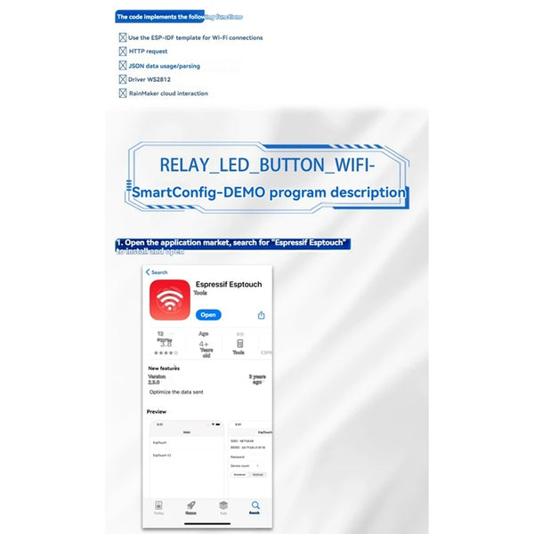 Y42A-8 Channel Relay Module 30A DC7-28/5V WIFI Bluetooth Relay Module ESP32-WROOM Development Board