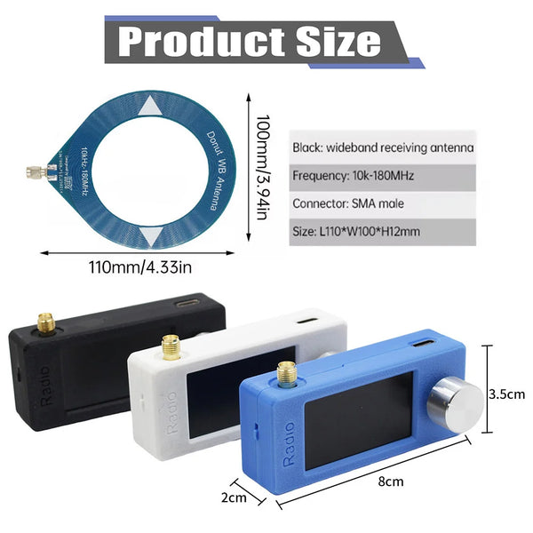 Wideband SDR Antenna 10kHz-180MHz Donut Loop Antenna SMA Male Connector for Shortwave Medium detail image 5