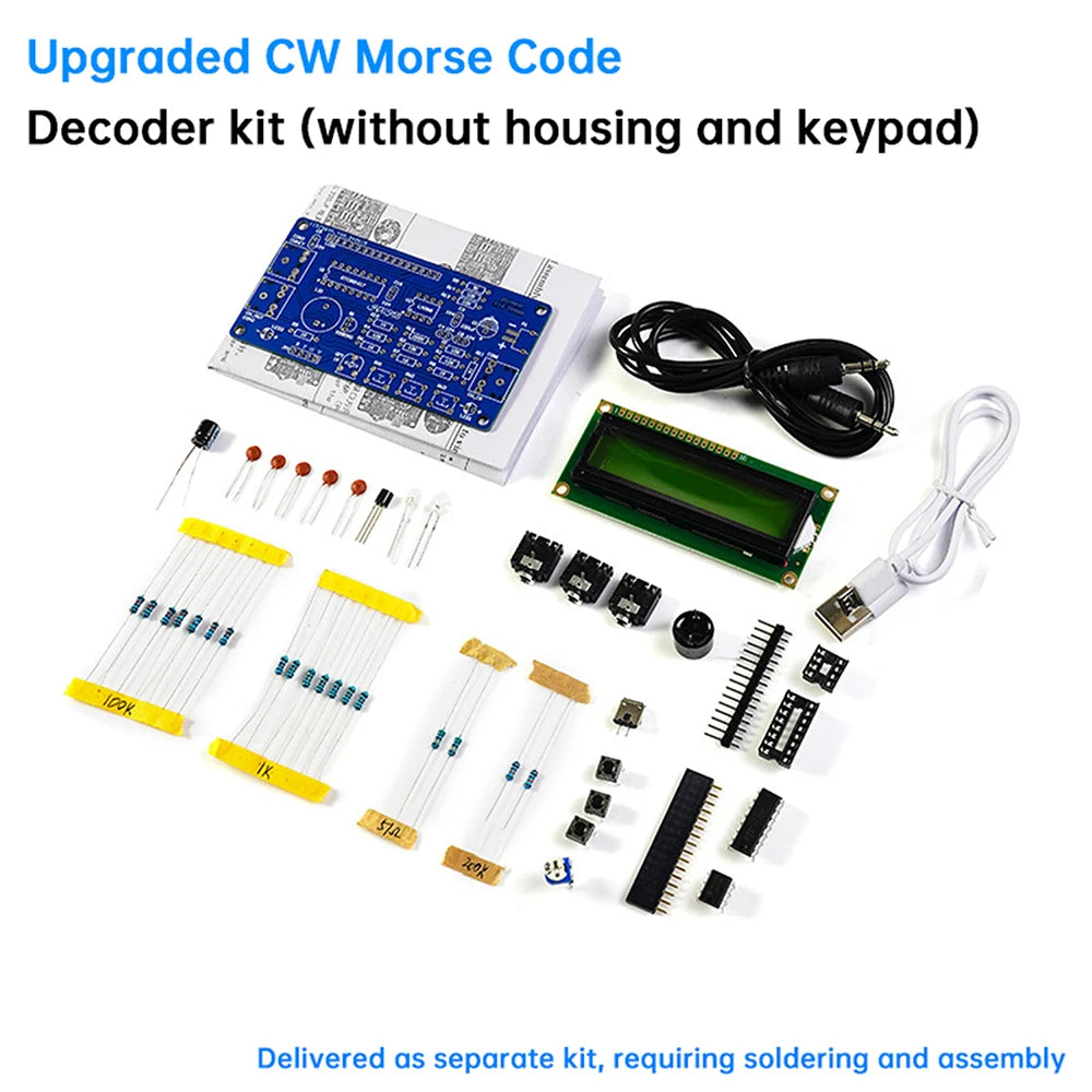 DC 5V CW Morse Code Decoder Loose Kit Audio Cipher Reader Circuit Board Welding Exercise DIY Electronic Manufacturing Kits