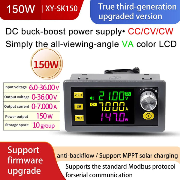 120W/150W Buck Boost Converter Adjustable Regulated Power Supply Input Constant Voltage Constant Current Solar Charging Module