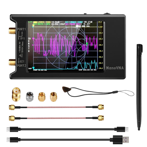 Updated NanoVNA-H4 4inch Vector Network Analyzer 10k-1.5GHz HF VHF UHF Antenna Analyzer Version 4.3 with SD Card Slot