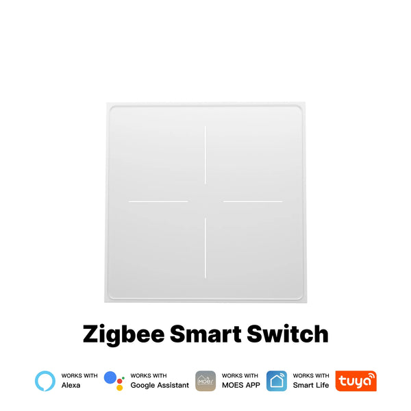 MOES Tuya ZigBee Star Feather Series Smart Touch Switch With Neutral Light Scene 2in1 APP Remote Control with Alexa Google Home