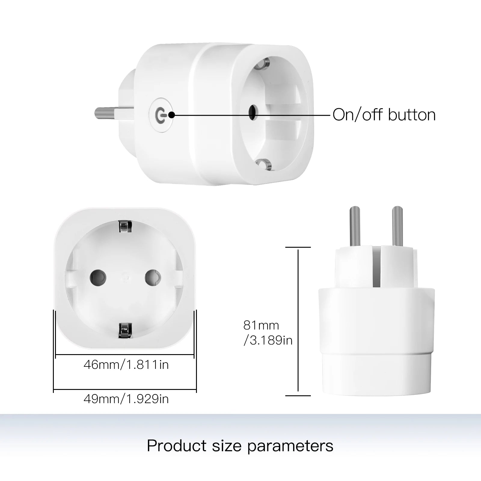MOES Smart Plug WiFi, Brightness & Timer Control, Works with Tuya App, Alexa Google Voice Control, EU/UK/US Plug