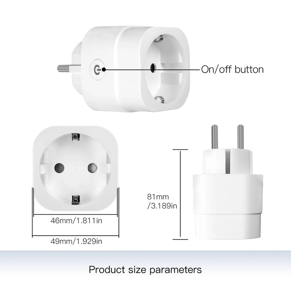 MOES Smart Plug WiFi, Brightness & Timer Control, Works with Tuya App, Alexa Google Voice Control, EU/UK/US Plug