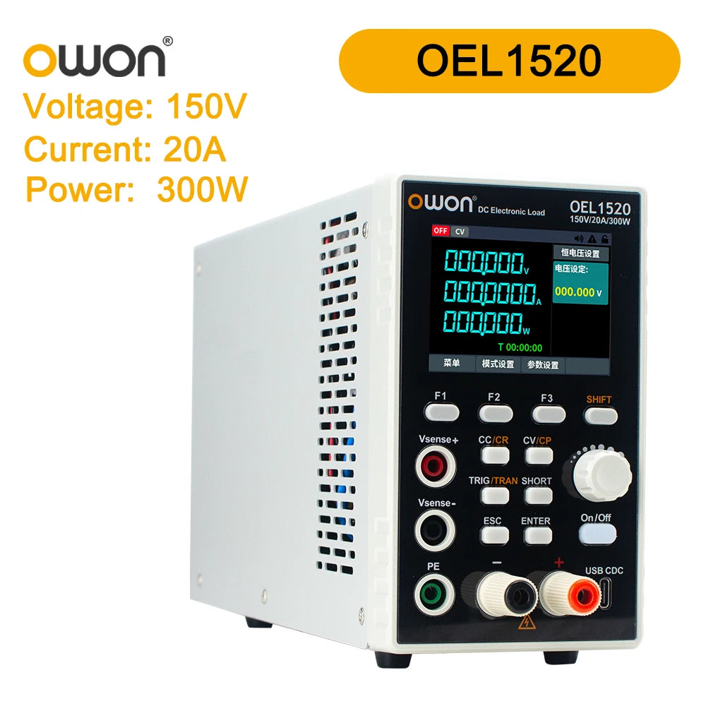 OWON High-Performance Programmable Electronic Load DC OEL1515/OEL3020/3030 150W/300W 150V/300V 15A/20A/30A Electronics Load