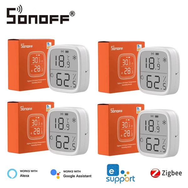 SONOFF SNZB 02D Zigbee Temperature Humidity Sensor with 2.5" LCD Screen for EWeLink SONOFF ZigBee Bridge Alexa Google Home Alice